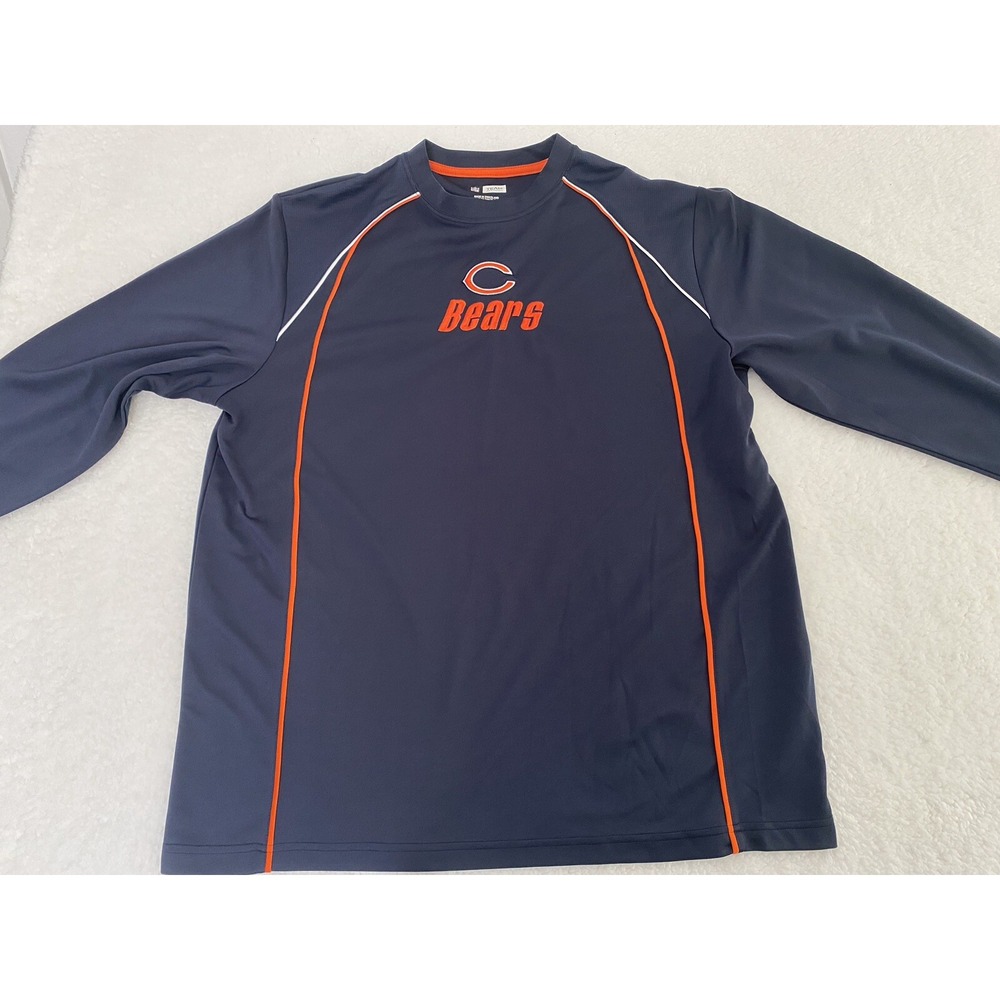 Chicago Bears Lng Sleeve Shirt Logo NFL SZ X-Large Navy Blue Caleb Williams